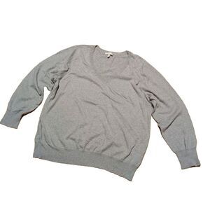 vintage fashion bug light weight v  neck long sleeve sweater, gray,‎ 2xl, womens